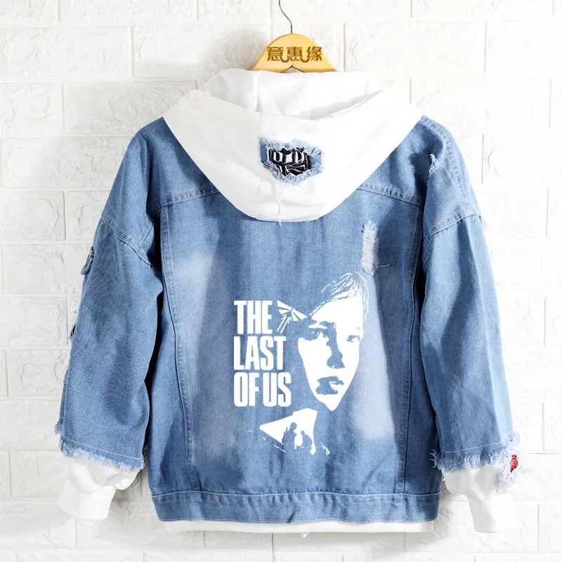 The Last Of Us Hoodie Last Survivor เกมเสื้อฤดูใบไม้ผลิในฤดูใบไม้ร่วงผู้ชาย Denim แจ็คเก็ต