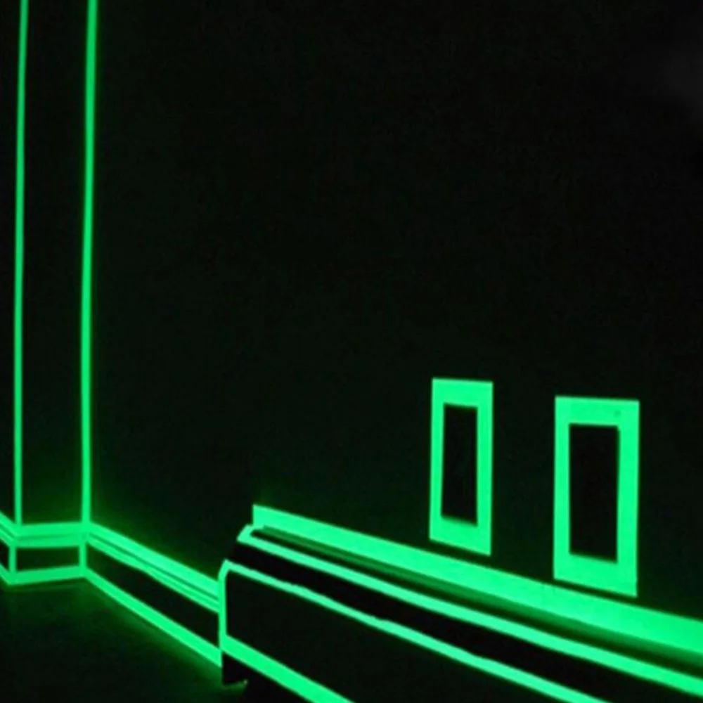 3M Luminous Fluorescent Night Self-Adhesive Glow In The Dark Sticker Tape  Safety Security Home Decoration Warning Tape 1pc image 2