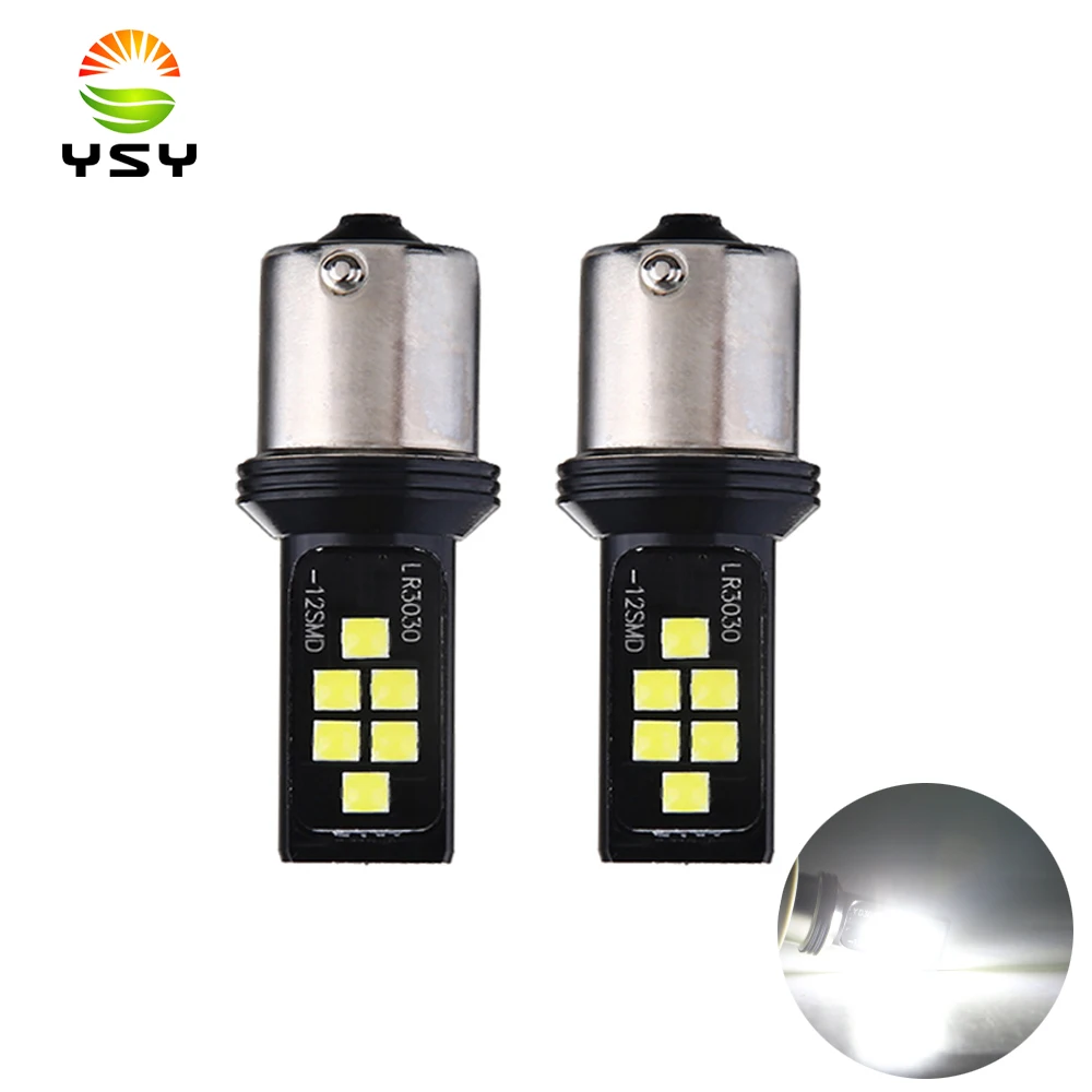 

2PCS Canbus 1156 P21W BA15S 1157 BAY15D T20 W21W 7440 W21W 7443 BAU15S 3030 Chips 12SMD LED Car Reserve Lamp Auto Brake Light