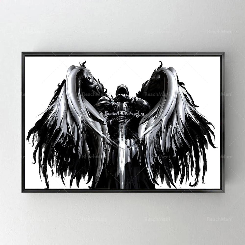 Angel canvas print, modern wall art, canvas wall poster