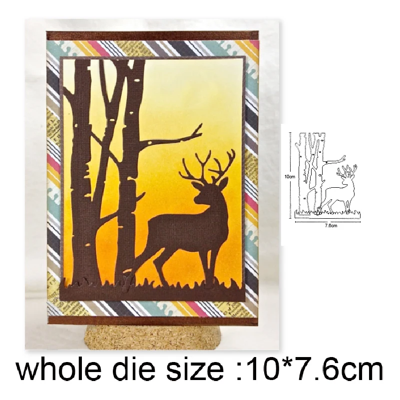 

Christmas Tree Animal Deer Frames Metal Cutting Dies Stencils Die Cut for DIY Scrapbooking Album Paper Card