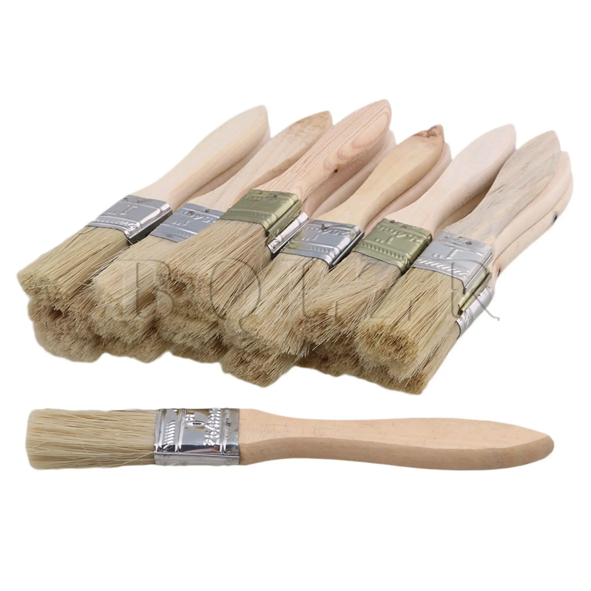 

BQLZR 20PCS 170x20MM/175x25MM Stain Varnish Chip Brush Tool with Solid Thick Wood Handle