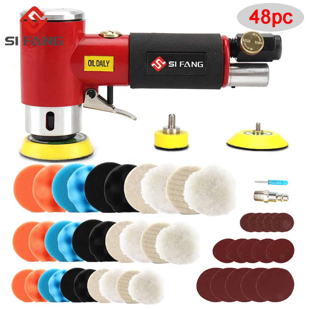 Nowa szlifierka pneumatyczna Orbit Mini Pneumatic 1"/2"/3" Zestaw szlifierek do polerowania samochodów Szybka polerka pneumatyczna z napędem pneumatycznym