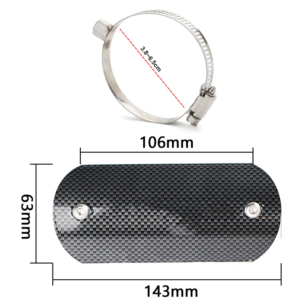 Motorcycle Exhaust Pipe Carbon Fiber Protector Heat Shield Cover Guard Anti-scalding Cover For CB650F Z900 TMAX530 CB400 XMAX300