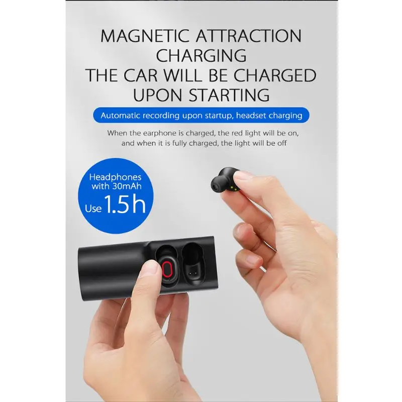 Wifi Fahren Recorder Mit AI TWS Headset Können antwort anrufe 1080P Voice Control Smart Auto Elektronische Fahren Recorder