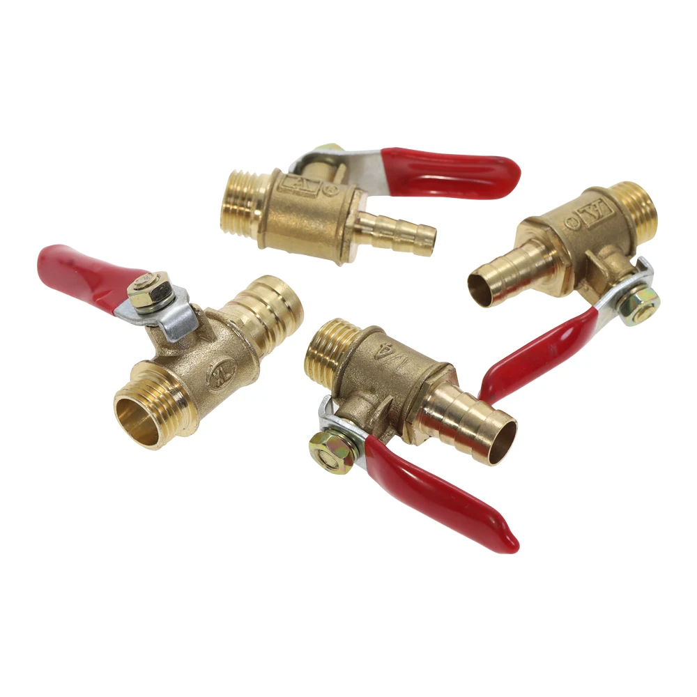 

1pc 1/4'' 3/8'' 1/2'' Hose Barb BSP Male Thread Straight Barbed Brass Connector Joint Copper Pipe Fitting Coupler Adapter