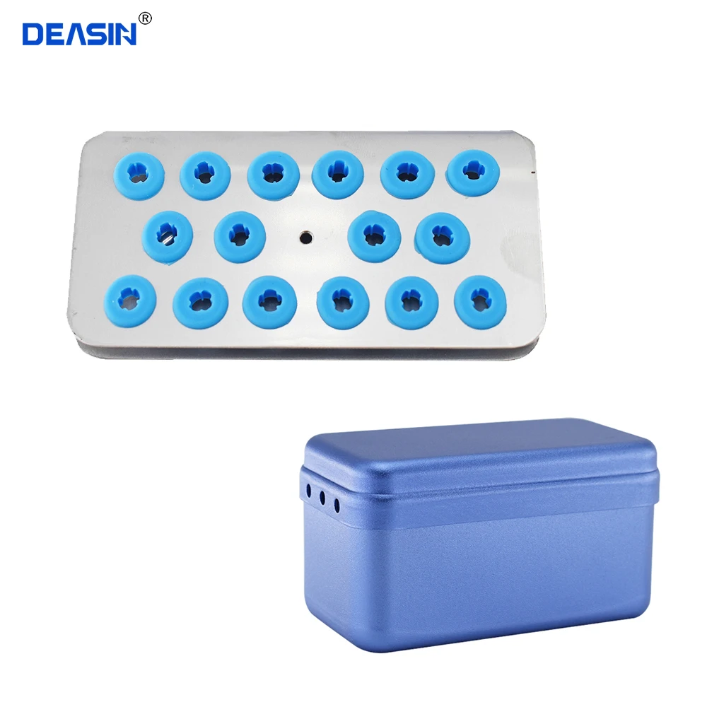 

Dental 16 Holders Scaler Tips Burs Disinfection Block Sterilizer Box