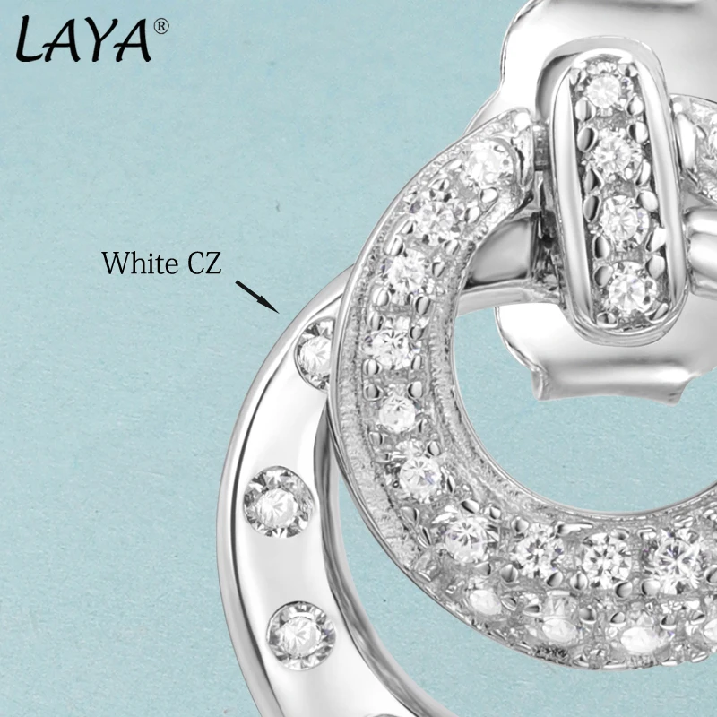 Laya 925 Sterling Silver High Quality Zircon Irregular Stud Earrings For Women Charms Original Modern Jewelry 2022 Trend New