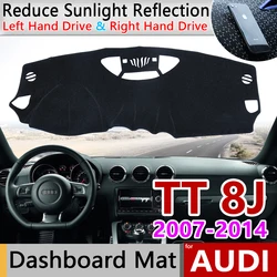 for Audi TT 8J 2007~2014 MK2 Anti-Slip Mat Dashboard Cover Pad Sunshade Dashmat Carpet Accessories S-line 2008 2009 2010 TTS Rug