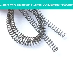 2PCS Thin Long Extension Spring Customized 1.5mm Wire Diameter 8-16mm Outer Diameter 1000mm Compression Spring for Industrial