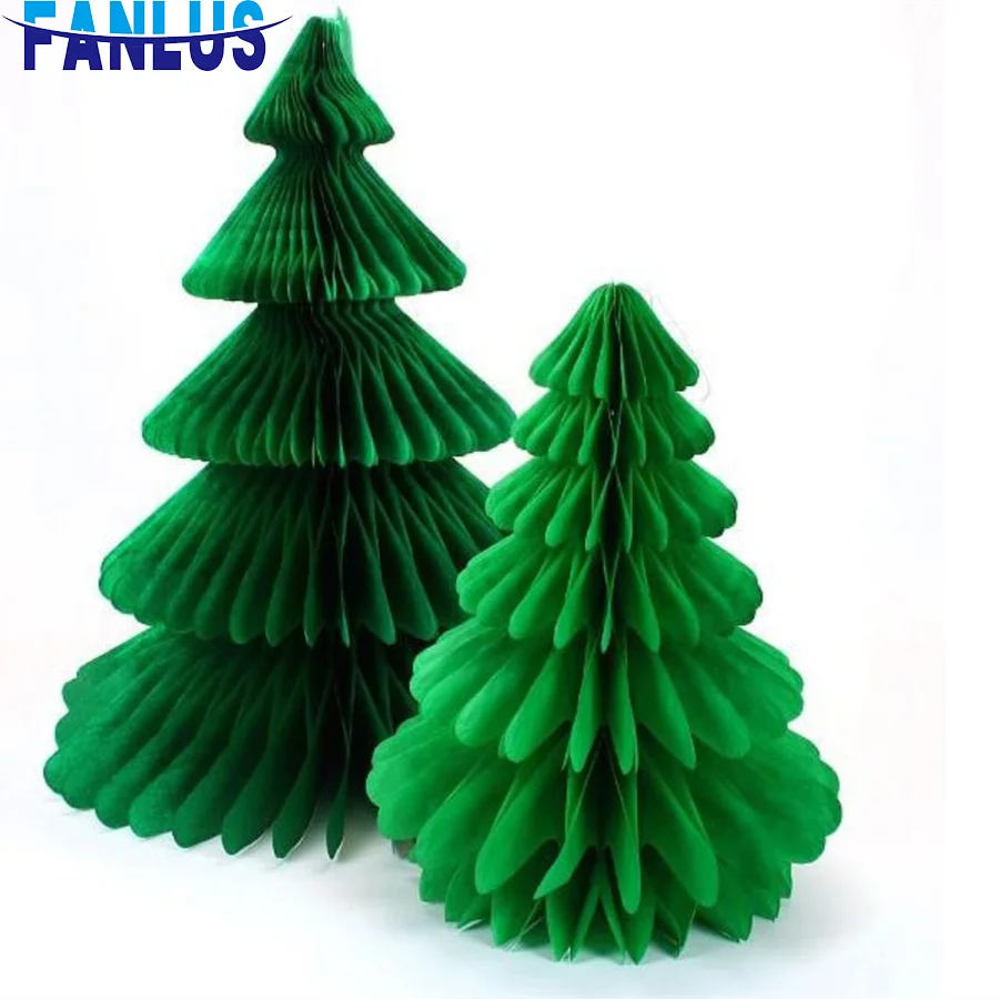 1pcs/lot 7.5cm/20cm Christmas Tree Honeycomb Party Decoration Christmas Decorations For Home Christmas Tree Decorations favors