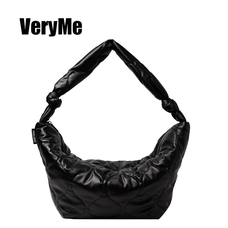 VeryMe Cloth Shoulder Bag for Women Fashion Leather Composite Women\'s Bags Trend Ladies Handbags Large Capacity Female Daily Bag