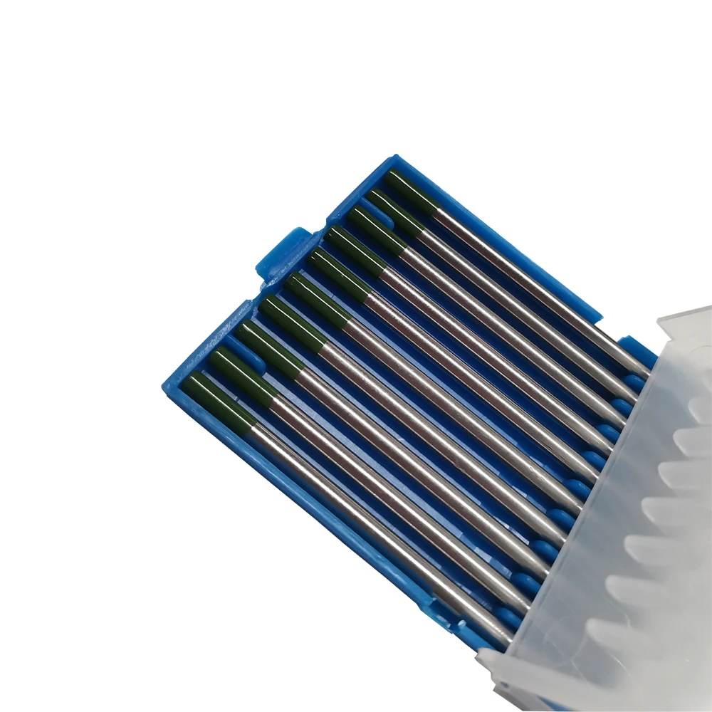10Pcs สีเขียว Tig เชื่อมแท่งทังสเตน Electrodes 1.0/1.6/2.0/2.4/3.2/4.0mm ทังสเตนเข็ม