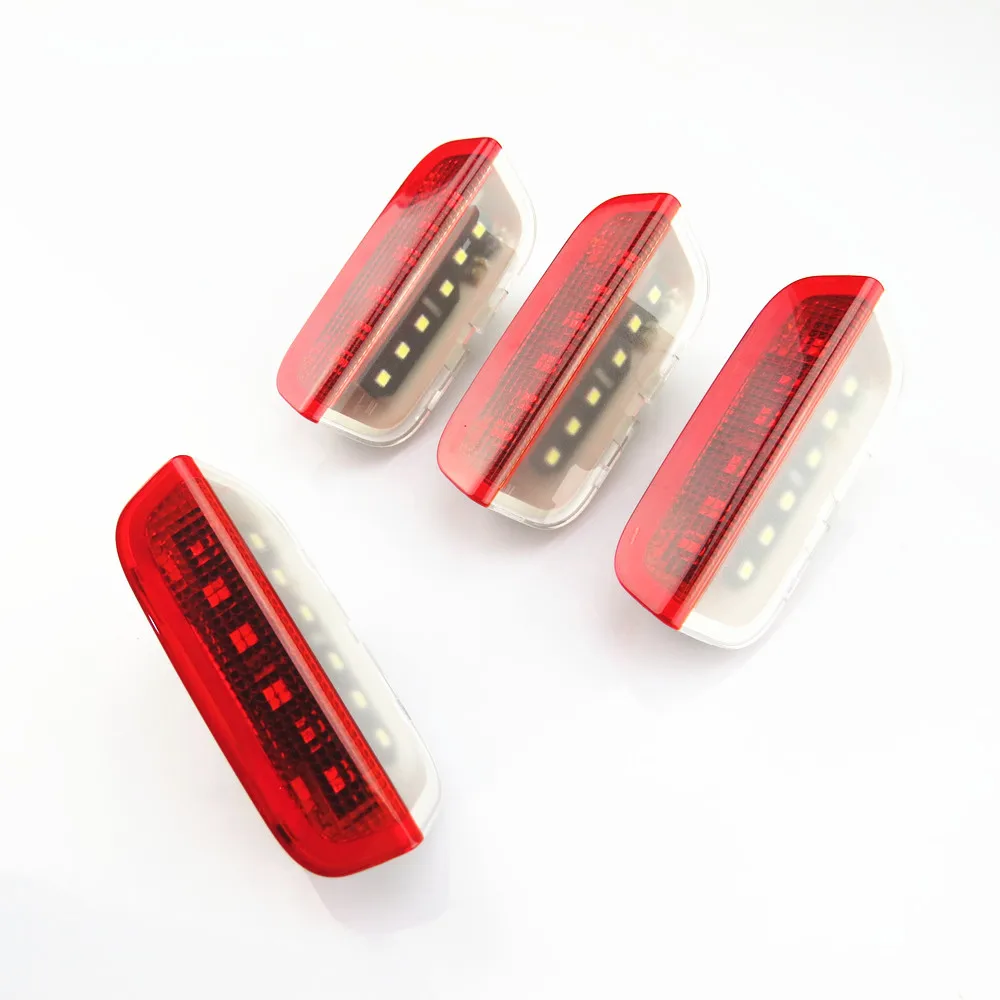 RWSYPL LED Car Door Warning Light + Cable Plug Harness For VW Jetta MK5 Golf 5 6 7 Passat B6 B7 Tiguan Superb EOS CC 3AD 947 411