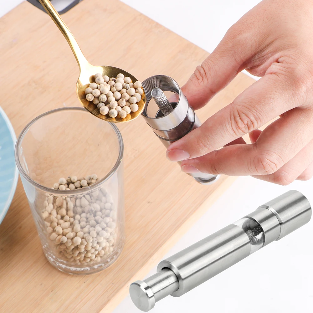 Kitchen Accessories Manual Stainless Steel Salt Pepper Spice Sauce Grinder Home Kitchen Tool Seasoning Grinding Pepper Mill