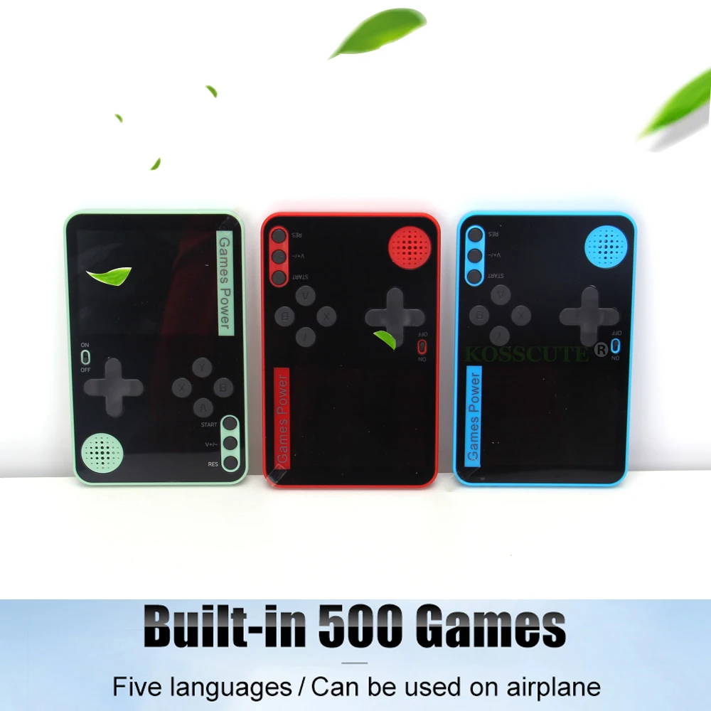 Retro Mini Handheld Game Console 2.4-Inch Soft Screen Portable Ultra-Thin Rechargeable Gamepad Built-in 500 Games