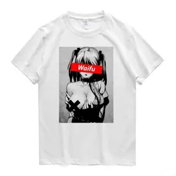 Yuzhai obscene hentai lovely girl cartoon printing t-shirt men's top Street aesthetic T-shirt cotton short sleeve