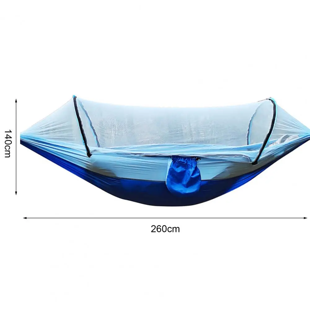 1-2 Person Portable Outdoor Camping Hammock with Mosquito Net High Strength Parachute- Fabric Hanging Bed Hunting Sleeping Swing