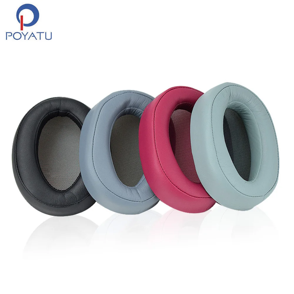 POYATU Replacement Earmuff Cushion Cover Repair Parts For Sony MDR-H600A 100A MDR-100AAP Ear Pads Headphone Earpads Leather Soft