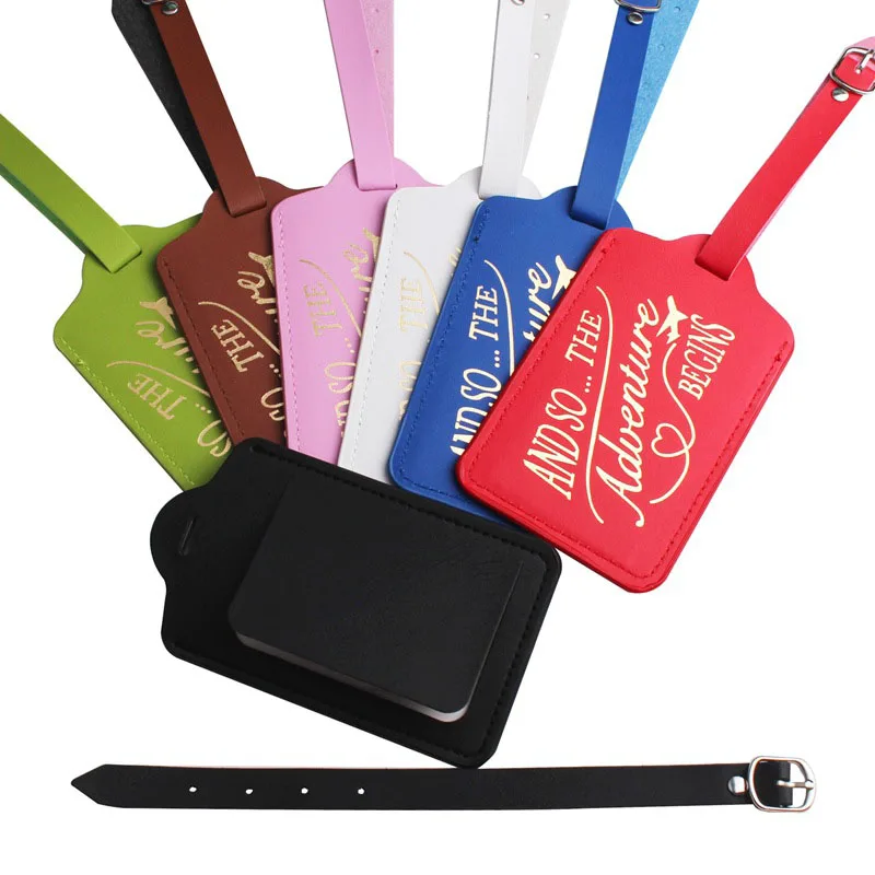 New Hot Stamping Letters Suitcase Luggage Tag Bag Travel Accessories Name ID Address Personalized VIP Invitation Label