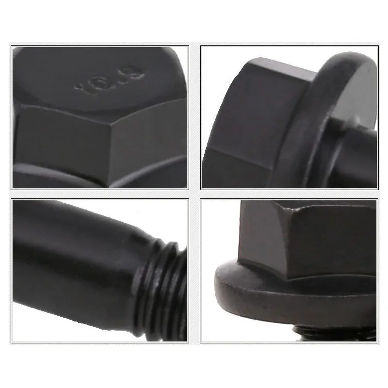 Grade 10.9 Carbon Steel Hex Head Flange Screws Hexagon Flanged Bolts  Full/Partial Thread GB5789 M5 M6 M8 M10 M12 M14 M16