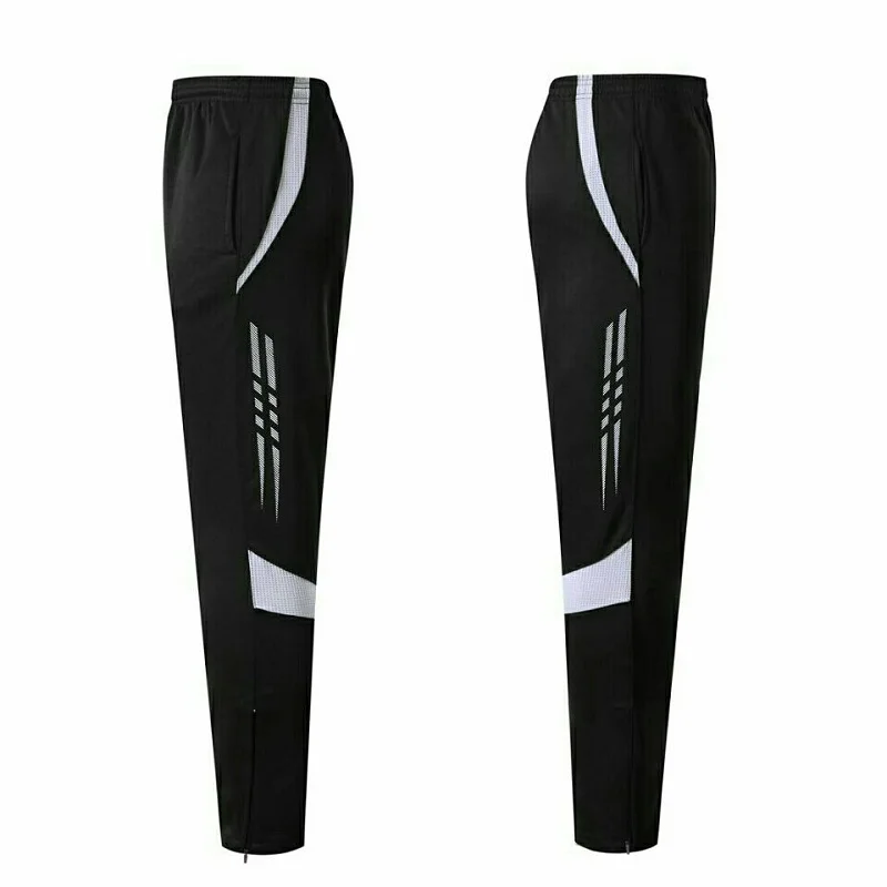 New Men Running Pants Soccer Training Pants With Pockets Active Jogging Trousers Track GYM Fitness Boys Sports Leggings