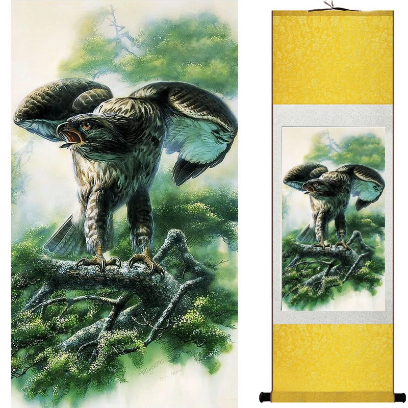 

Birds and flower painting silk scroll painting traditional Chinese art painting home decoration painting2019072304