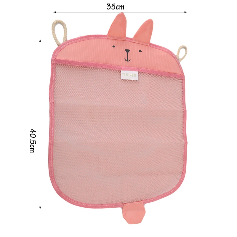 Sac de bain en maille pour bébé, filet à jouets de bain pour enfant, panier à jouets en tissu imperméable en forme d'animal de dessin animé, 40.5x35cm, nouveau