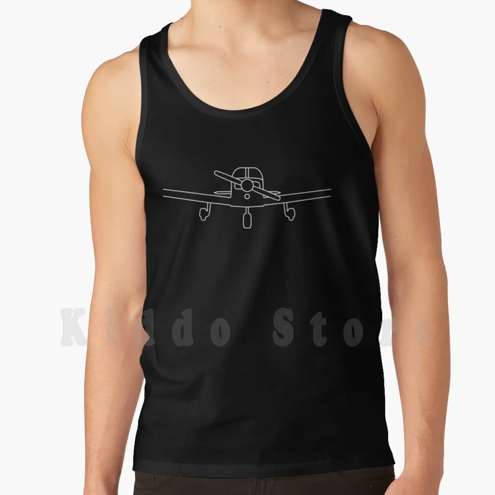Piper Pa28 Cherokee Light Outline Graphic ( White ) Tank Tops Vest 100% Cotton Piper Pa28 Cherokee Light Airplane