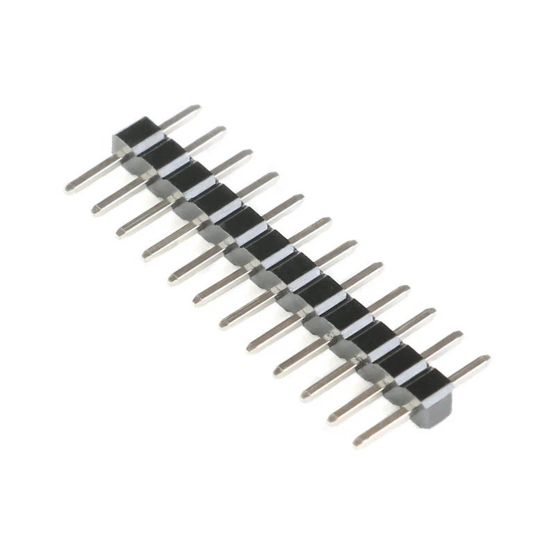 Pitch 2.0Mm 10Pcs Enkele Rij Pin Header Rechte Pin Header 1*2/3/4/5/6/8/10/12/40 Vergulde Pcb Verbinding