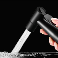 Bathroom Handheld Bidet Faucet Sprayer Stainless Steel Toilet Sprayer Black Bidet Set G1/2 Kitchen Hand Spray Cleaning Floor