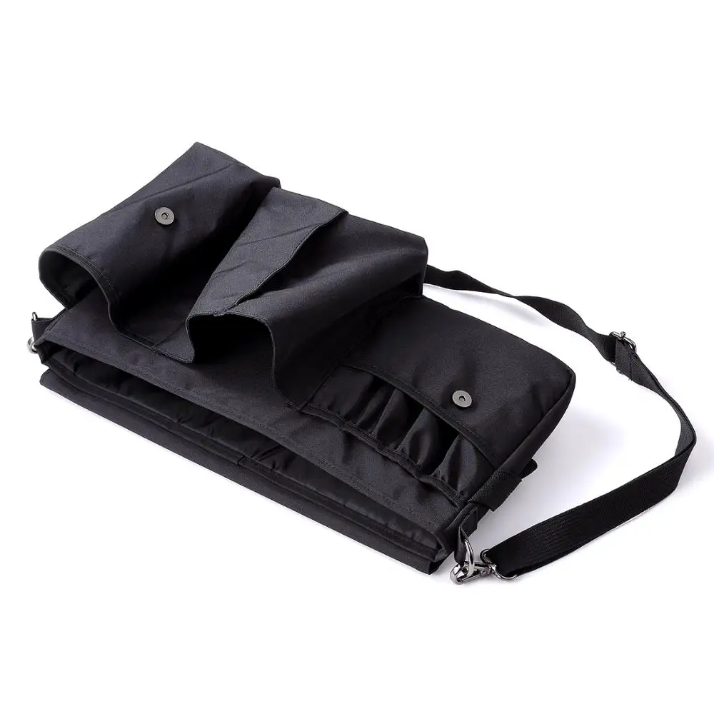 Rownyeon Makeup Artist Bag Studio Bag Waist Bag Brushes Storage for Makeup Artist Hair Stylist with Tissue Pocket Brushes Holder