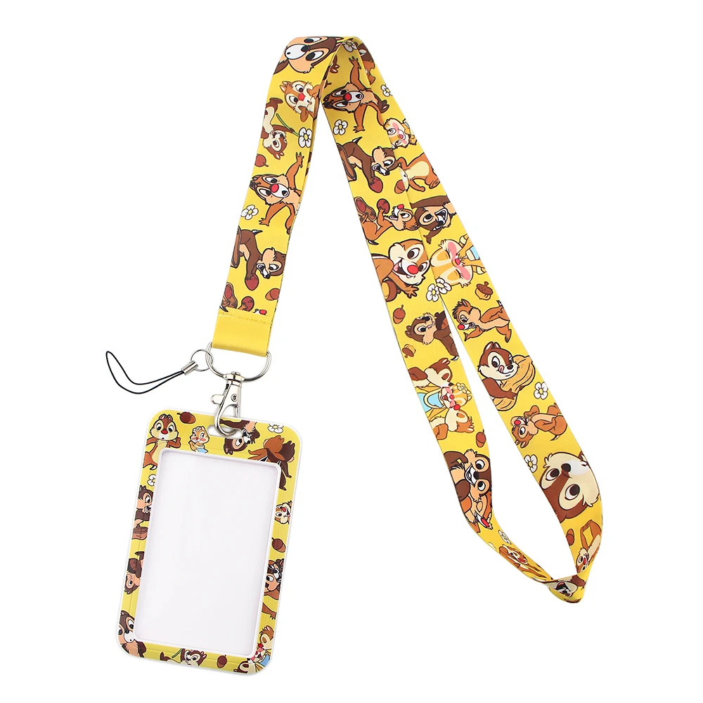 YQ197 Chip Dale Squirrels Lanyard Keychain Neck Strap Phone Rope Key Cord for Pendants Key ID Badge Holder Lariat for Kids Gift