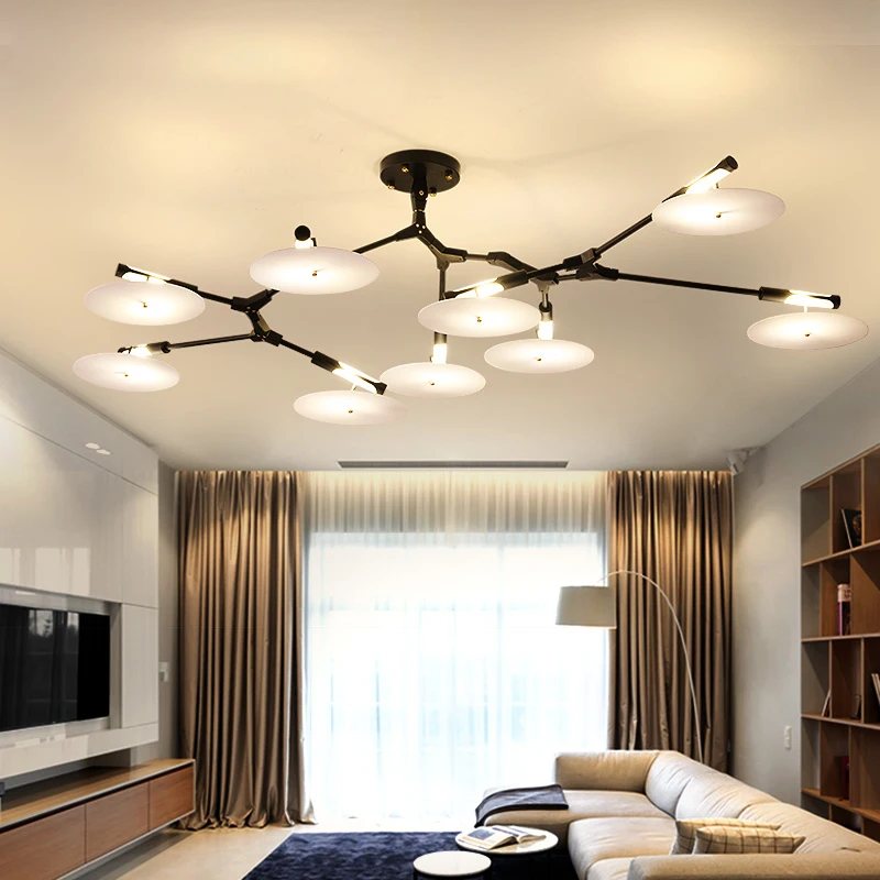 Modern molecule chandelier designer luxury Branching Disc Collection living  bedroom decoration replica lamp Home big chandelier