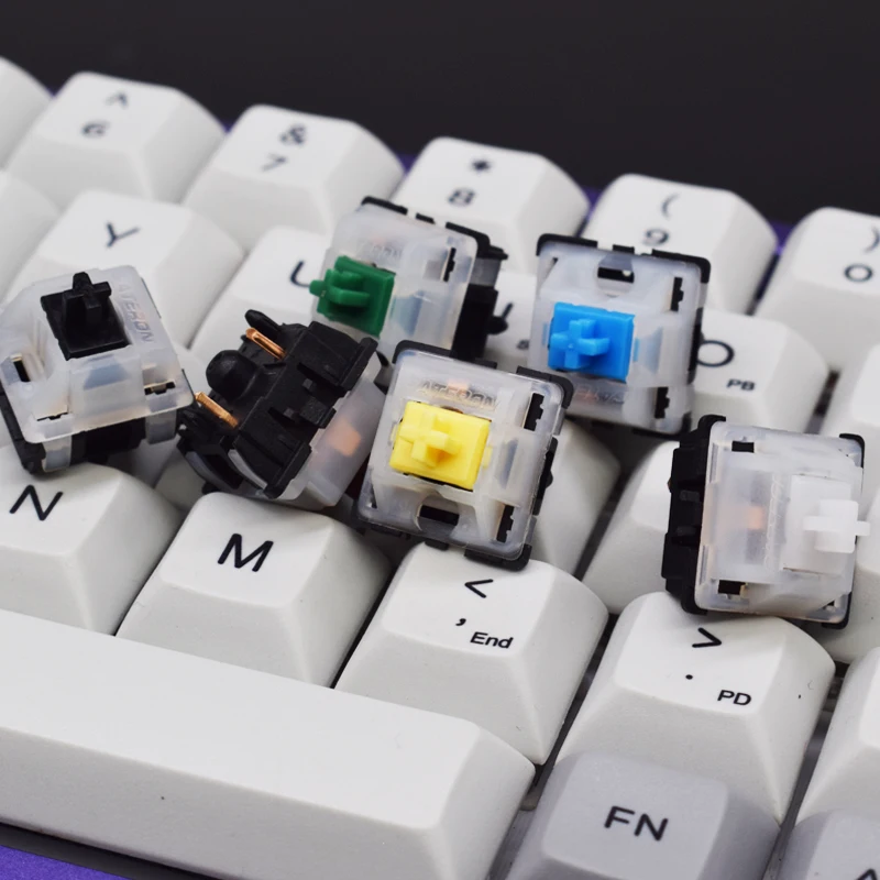 Teclado mecânico Superior mama e inferior preto interruptor Gateron amarelo teclado acessórios