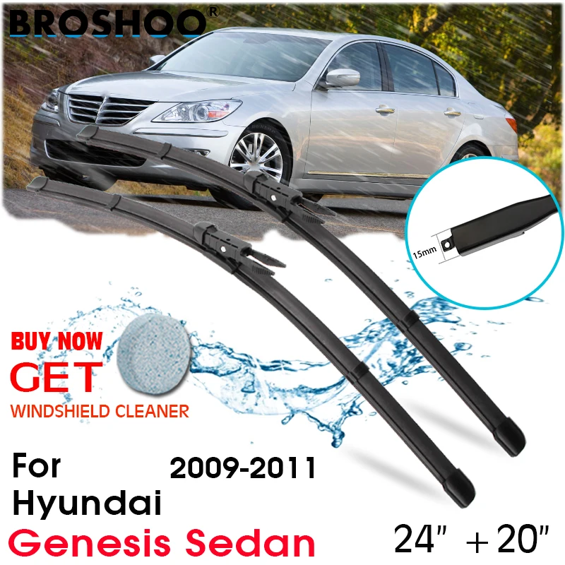 

Car Wiper Blade Front Window Windscreen Windshield Wipers Blades Auto Accessories For Hyundai Genesis Sedan 24"+20" 2009-2011