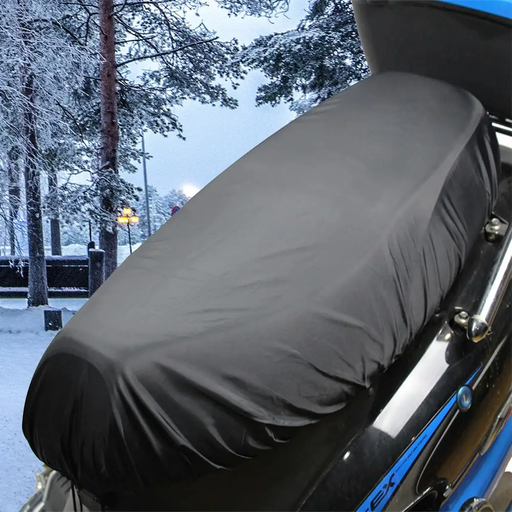 Motorcycle Seat Cover Outdoor Waterproof Rain Dust UV Protector Lightweight Black L,XL Fit Most Adventure Touring Cruiser Sports