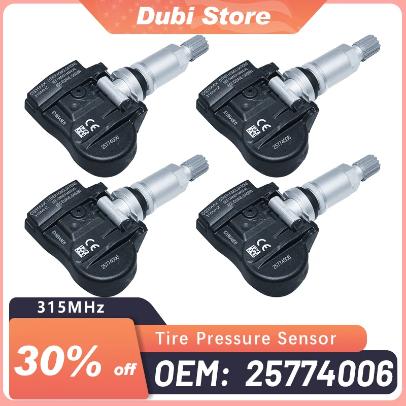 

TPMS Sensor Car Tire Pressure For Buick Rainier 2003-2007 For Chevrolet Trailblazer Ext Saab 9-7x Cadillac Cts 25774006 315MHz