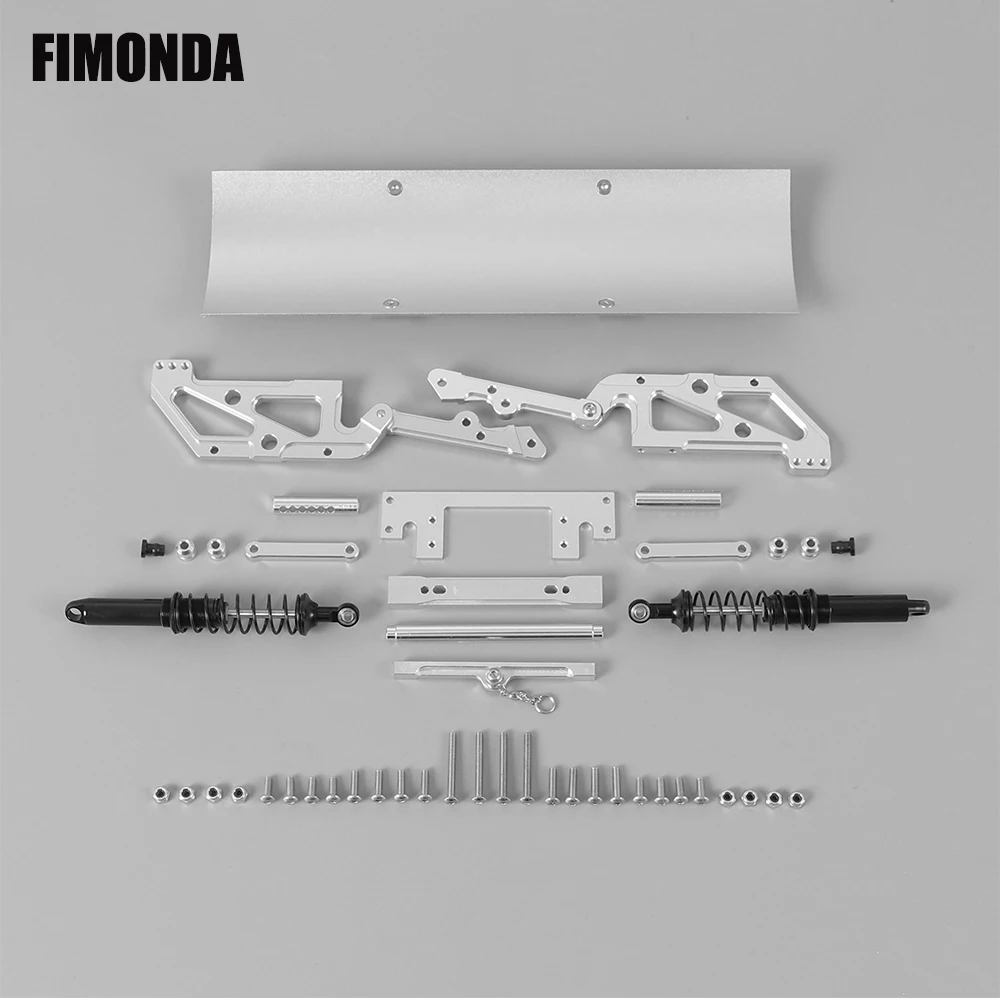 FIMONDA RC Car Blade Snow Plow Metal Snow Shovel for 1/10 RC Crawler  TRX4 TRX6 Axial SCX10 90046 03007 RGT 86100