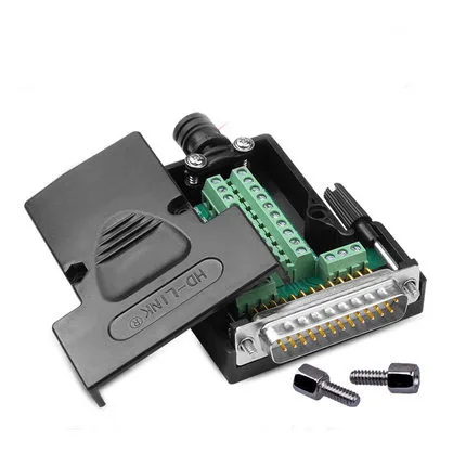 DB25 Connector 25Pin D-sub Male/Female Signals Terminals Connector Hole PCB Adapter Board