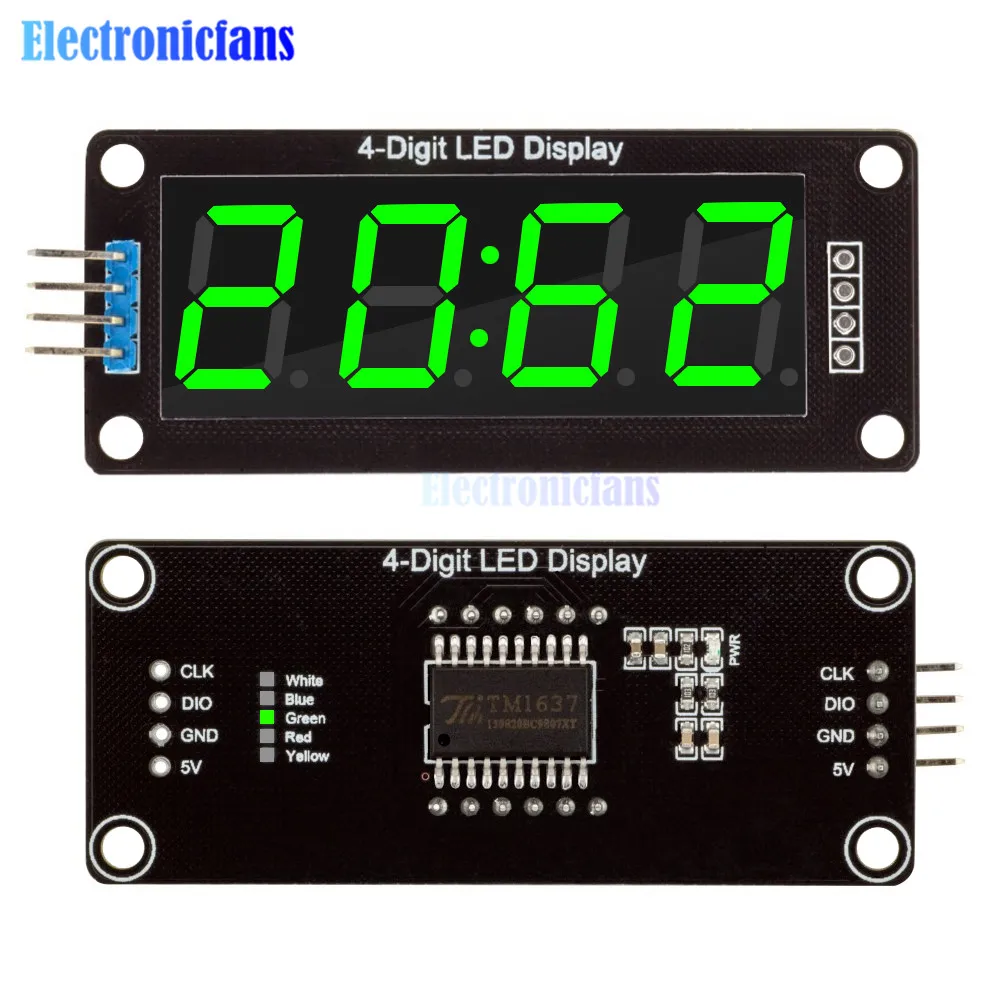 1 Set 5 Kleur TM1637 0.56 Inch 0.56 "4-Digit 7 Segmenten Digitale Led Display Buis Klok Dubbele dots Module Voor Arduino
