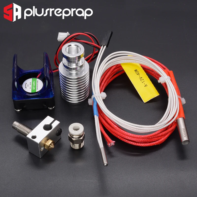 V6 J-head 12V 24V All metal Hotend Wade or Bowden Extruder Heater Thermistor Fan Nozzle Heat sink for 1.75/ 3mm 3D Printer Part 3