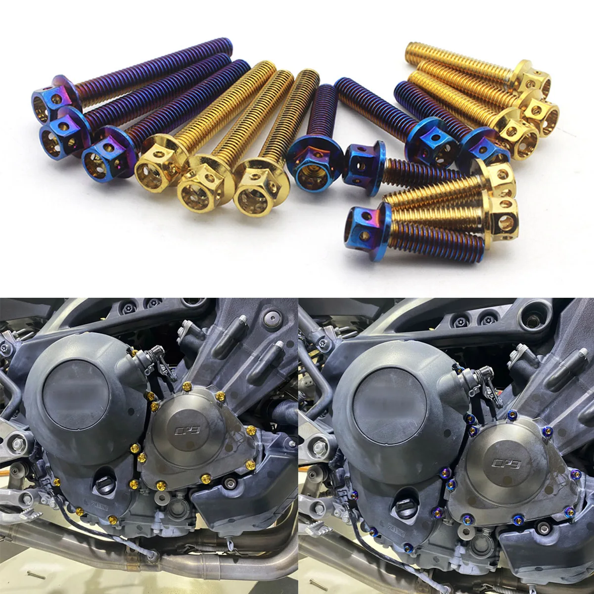 

SEMSPEED мотоциклетные винты из нержавеющей стали для водяного насоса, болты, сгоревшее голубое золото для YAMAHA MT-09 XSR900 MT09 FZ-09 2014-2019 2020