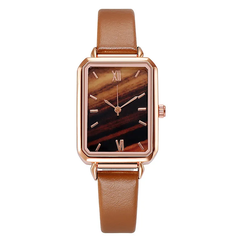 WOKAI Marke Frauen Uhren Fashion Square Damen Quarzuhr Armband Set Grün Dial Einfache Rose Gold Mesh Luxus Frauen Uhren