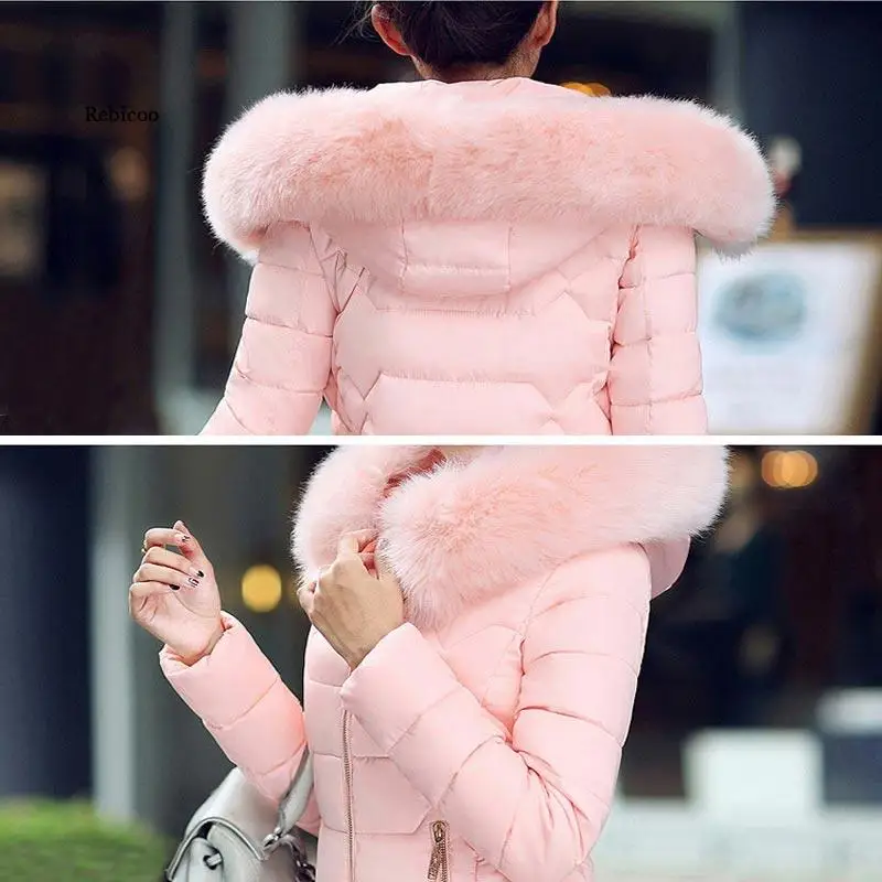 Down coats female winter jackets women parkas new fur collar hooded warm coat woman down jacket outerwears