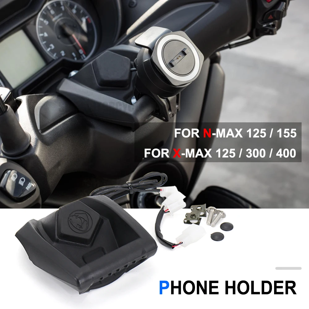 

Новинка для Yamaha NMAX XMAX 125 N-MAX 155 300 GPS-Навигационный кронштейн для телефона с USB-портом для зарядки 400