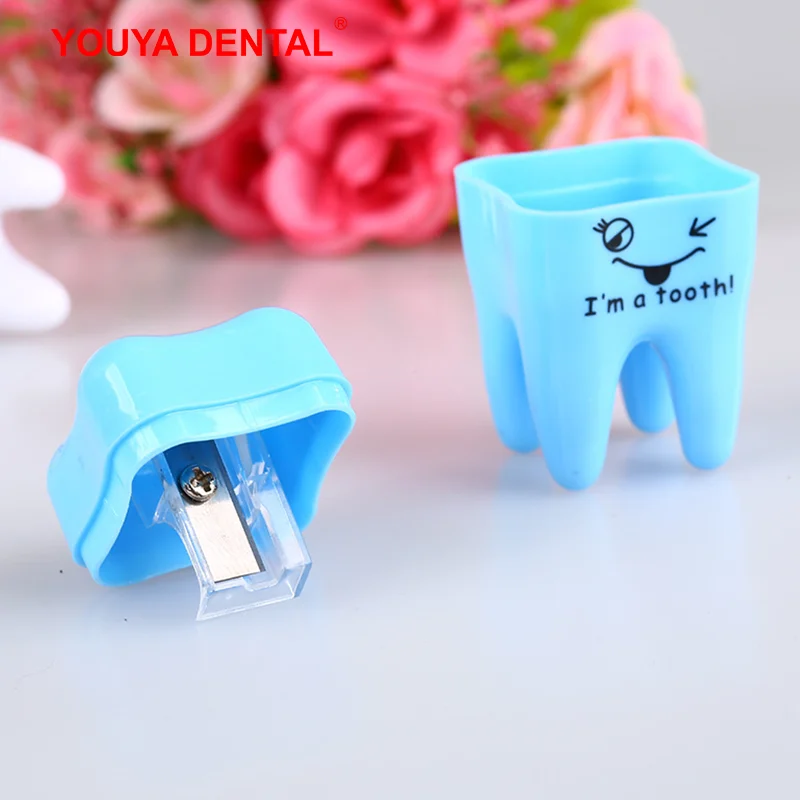 20pcs/lot Cute Pencil Sharpener Kawaii Tooth Shaped Single Hole Pencil Sharpeners Stationery Supplies Student Kids Dentist Gifts