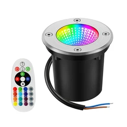 Luz LED subterránea RGB, lámpara de suelo impermeable IP67, 6W, 10W, iluminación de paisaje al aire libre, camino de jardín, cubierta, paso, luz enterrada