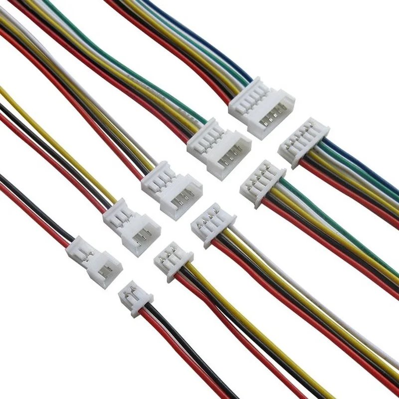 Conector de Cable macho y hembra JST 1,25, paso de 1,25mm, 2P, 3P, 4P, 5P, 6P, JST, 10CM de longitud