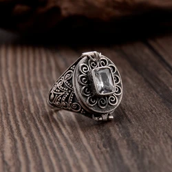 New! SDA Creative Perfume bottle 925 Sterling Silver Rings for Women AAA Quality Black Plating Female Finger Rings Jewelry